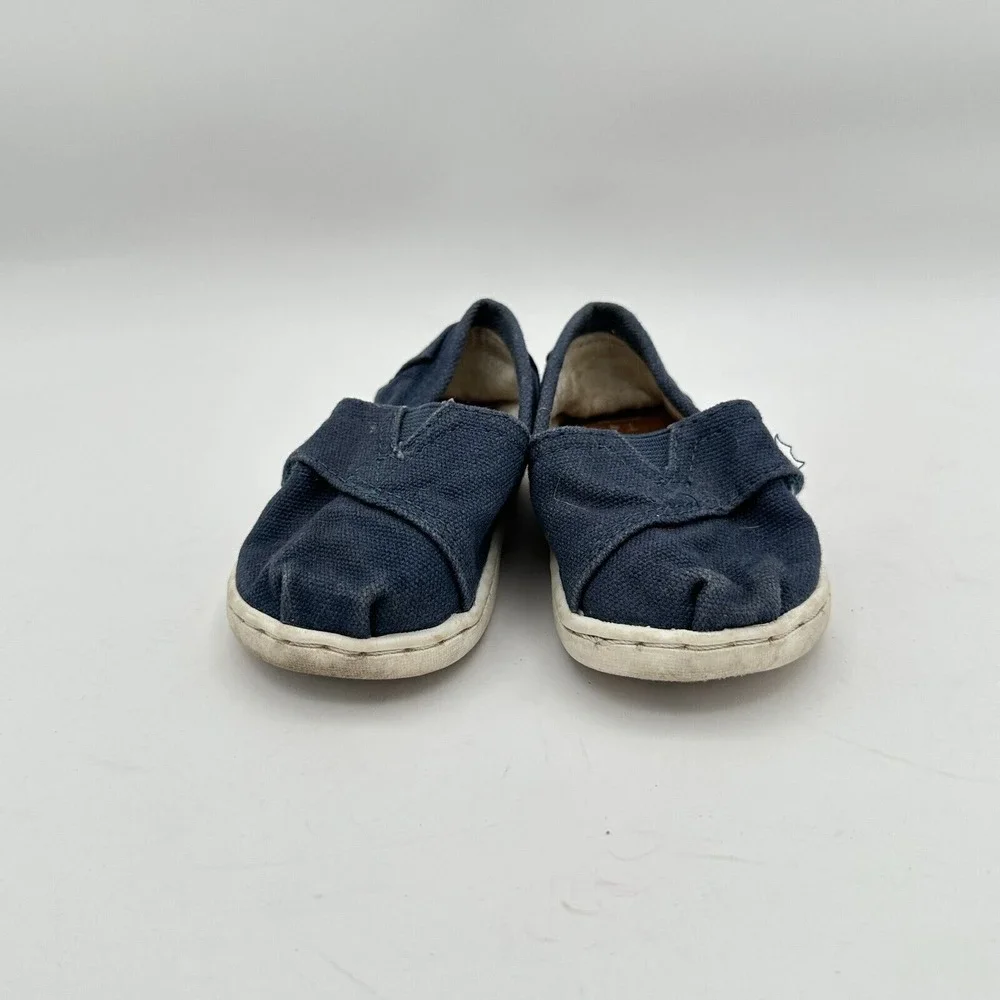 Toms Classic Shoes Baby Toddler Size 4 Blue Canvas‎ Indie Boho Walking Hippie
